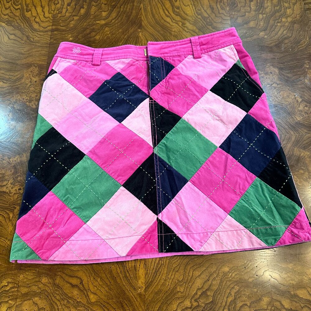 Lilly Pulitzer Patchwork Corduroy Skirt